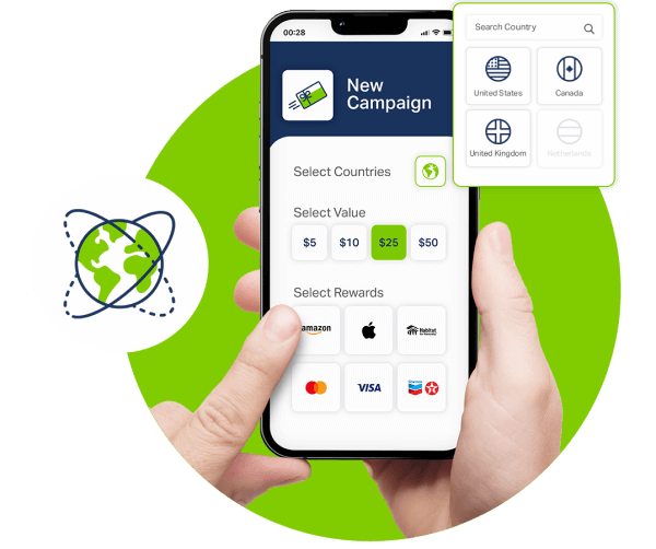 Easily deliver a choice of rewards to recipients across the globe